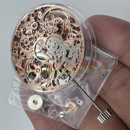China Made ST3600 6497 watch movement with carved hollow design, manual winding mechanism by ST3600.