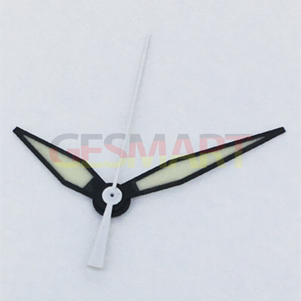 Blue lume watch hands with black trim, diamond-shaped for Asian 2813/8215 movement, enhancing style and visibility.