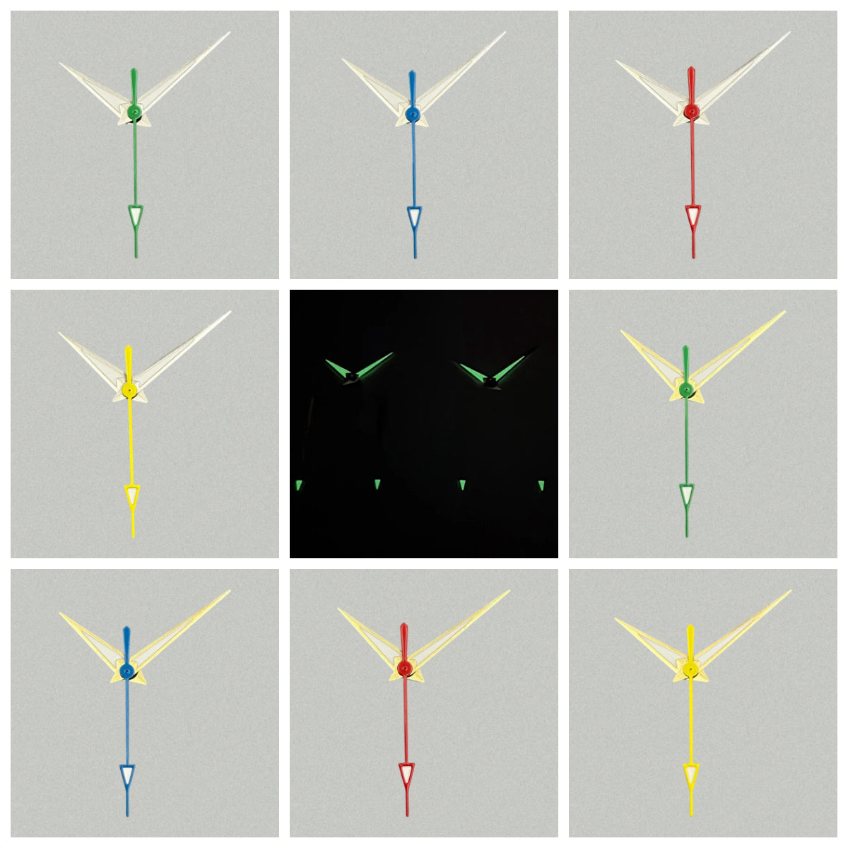 Modified Green Luminous 9mm*13mm*13mm Watch Hands for NH35/NH36/4R/7S