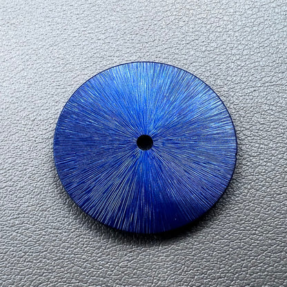 Dark blue 28.5mm watch dial with solar radiation pattern, fits China 2813 movement, stylish accessory.