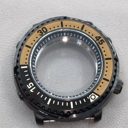 43mm Watch Case Sapphire Fit NH35/36/38 4R36 For Mod Mini Tuna Canned C3 Bezel
