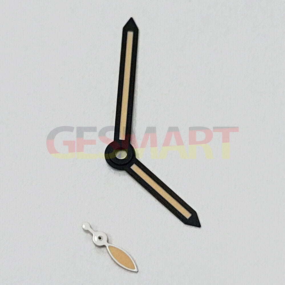 14mm green lume black trim watch hands for ST3600/ST3620 ETA6497/6498 precision movements.