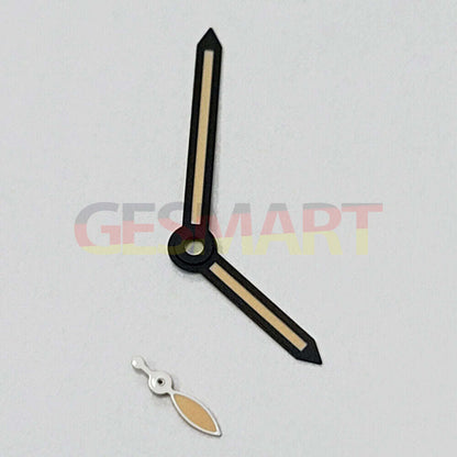 14mm green lume black trim watch hands for ST3600/ST3620 ETA6497/6498 precision movements.