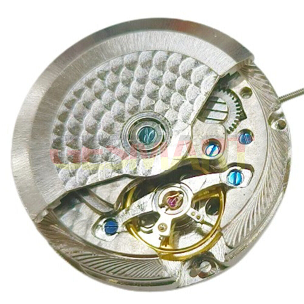 Asian Shanghai watch accessory with black dial, 3 hands, multifunctional automatic mechanical movement.