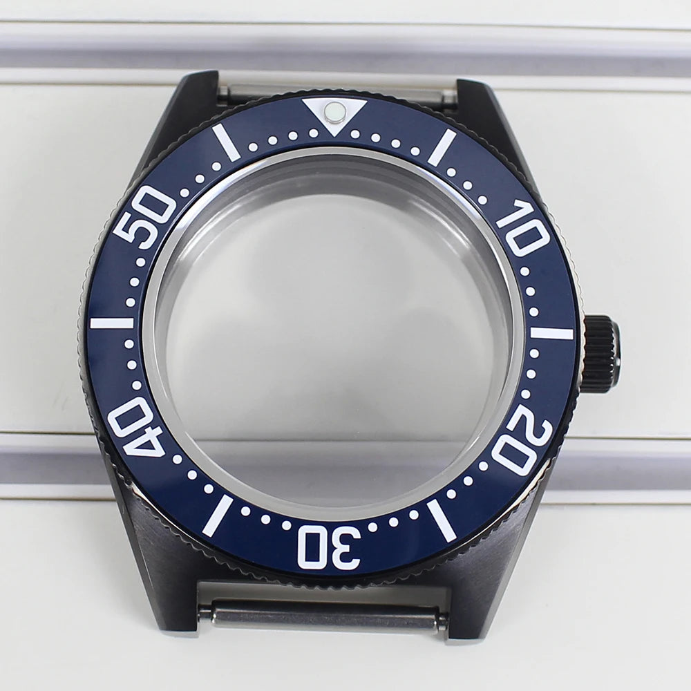 40mm Diver Watch Case Sapphire Glass with Bezel For NH35 NH36 NH34 NH38 4R36