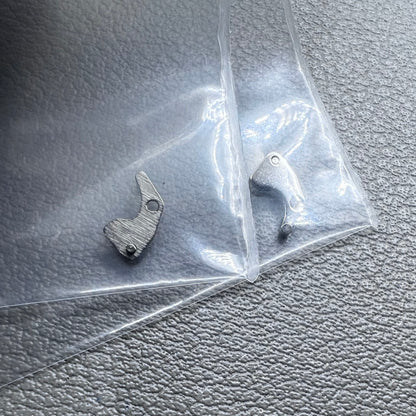 Silver setting lever replacements for ETA6497 ST3600 watch movement, 2-piece set.