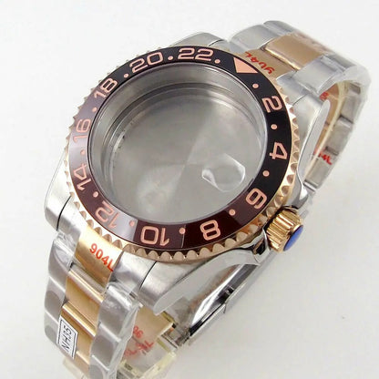 40mm Ceramic Bezel Sapphire Glass Case Fit NH35 NH36 2824 2836 Miyota 8215 8205