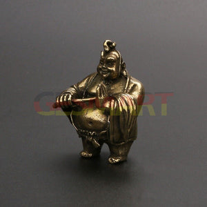 Solid Copper Taiyi Immortal Trinket Vintage Hand Carved Bronze Model Figurines