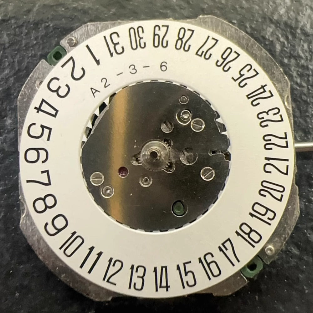 Miyota OR15 quartz watch movement with date at 6, Japan-made precision accessory.