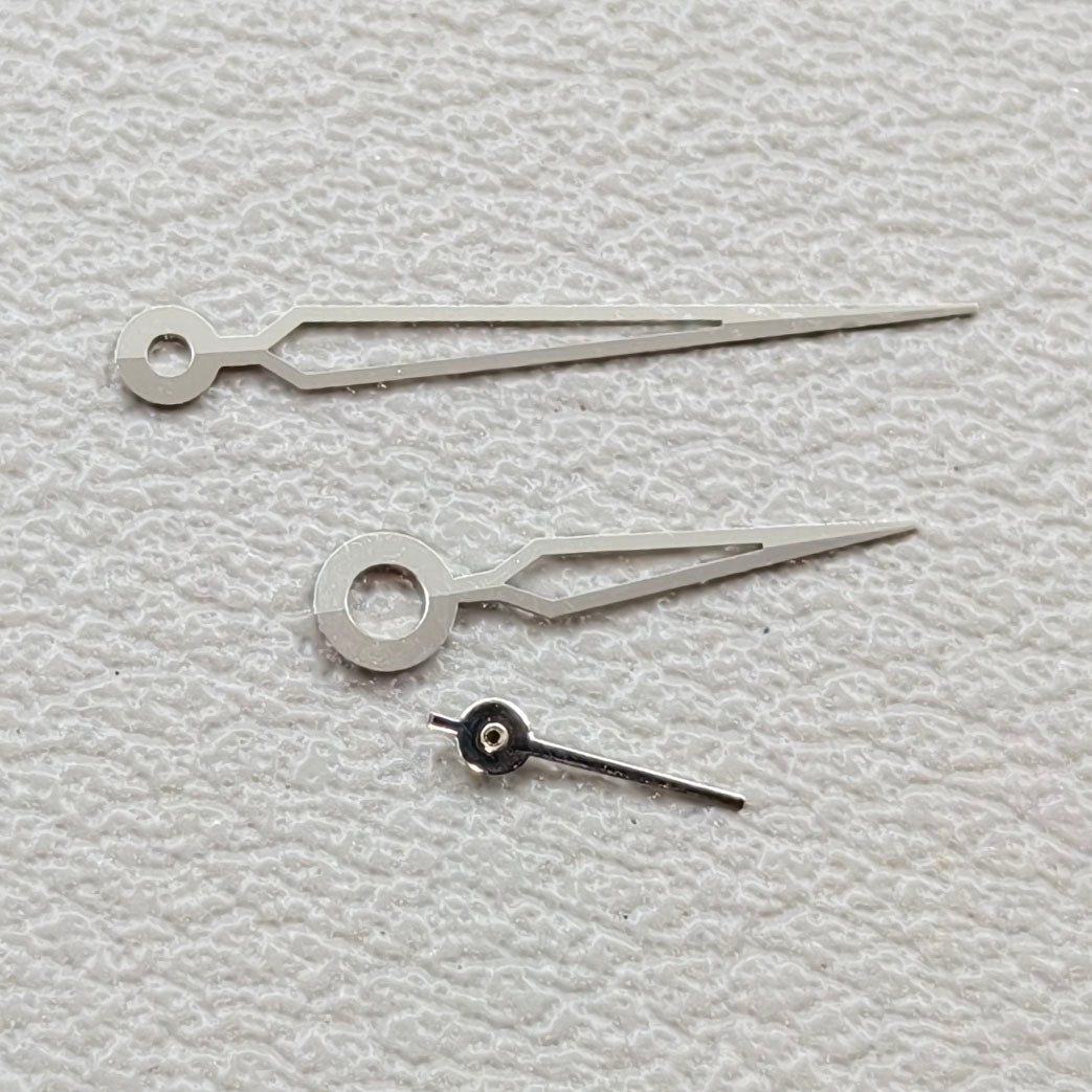 2 Sets Silver Trim Hollow Arrow Shape Watch Hands for Miyota 1L45 Quartz Movement