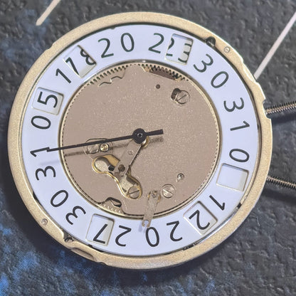 Swiss Ronda 6203.B 6203B Quartz Movement Double Stems White Disk