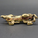 Solid Copper Dragon Trinket Vintage Hand Carved Bronze Model Figurines