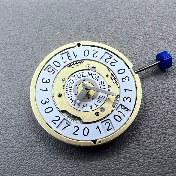 Swiss Ronda 5050C quartz watch movement with precise chronograph functions for accurate timekeeping.
