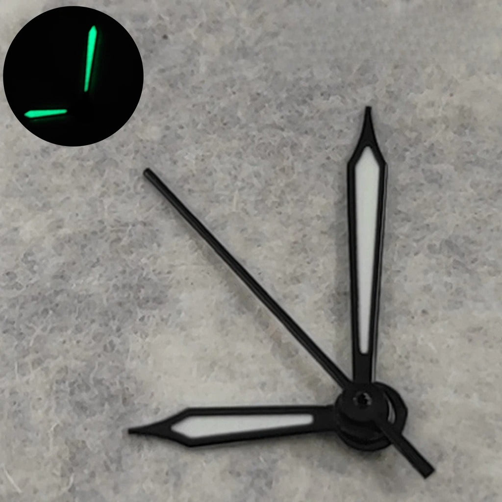 Modified Watch Hands Green Luminous For NH34 NH35 4R35 NH36 4R36  Movement