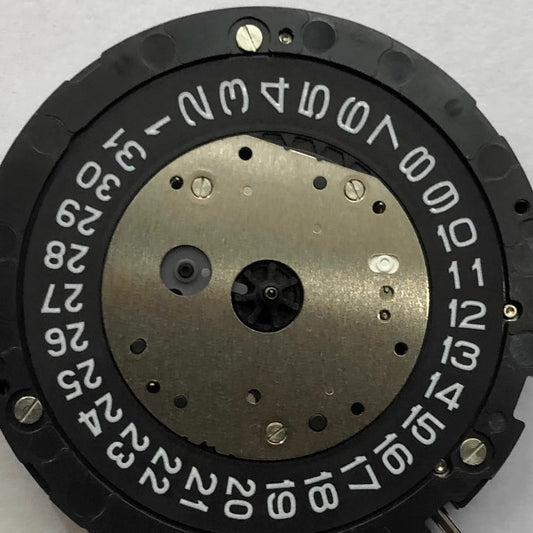 China Made Miyota 6S10 Quartz Movement Watch Part Black Disk Date At 3