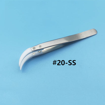 High-temperature resistant PTFE tweezer for silicon wafer handling, anti-static and acid-alkali proof.