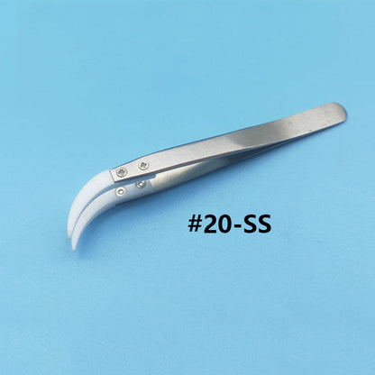 PTFE anti-static tweezers resistant to acid, alkali, and high temperatures for precise watch accessory handling.