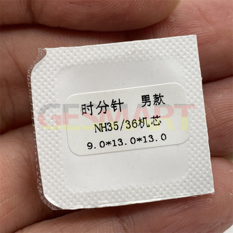 Green luminous arrow watch hands set with three pieces, compatible with Miyota NH35/NH36.