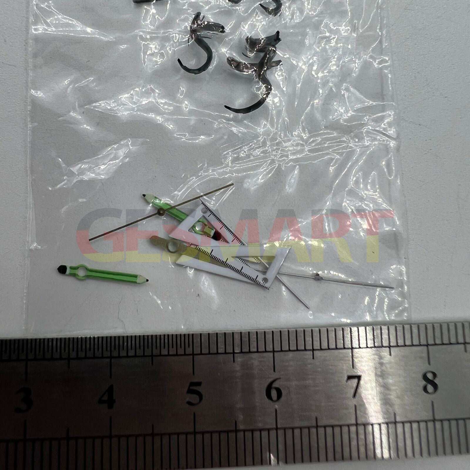 Triangular ruler style irregular watch hands for Miyota 2035 movement.