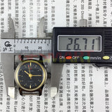 26mm TAISHAN Manual Mechanical Lady Watch 19 Jews Black Case Black Dial 3 Hands