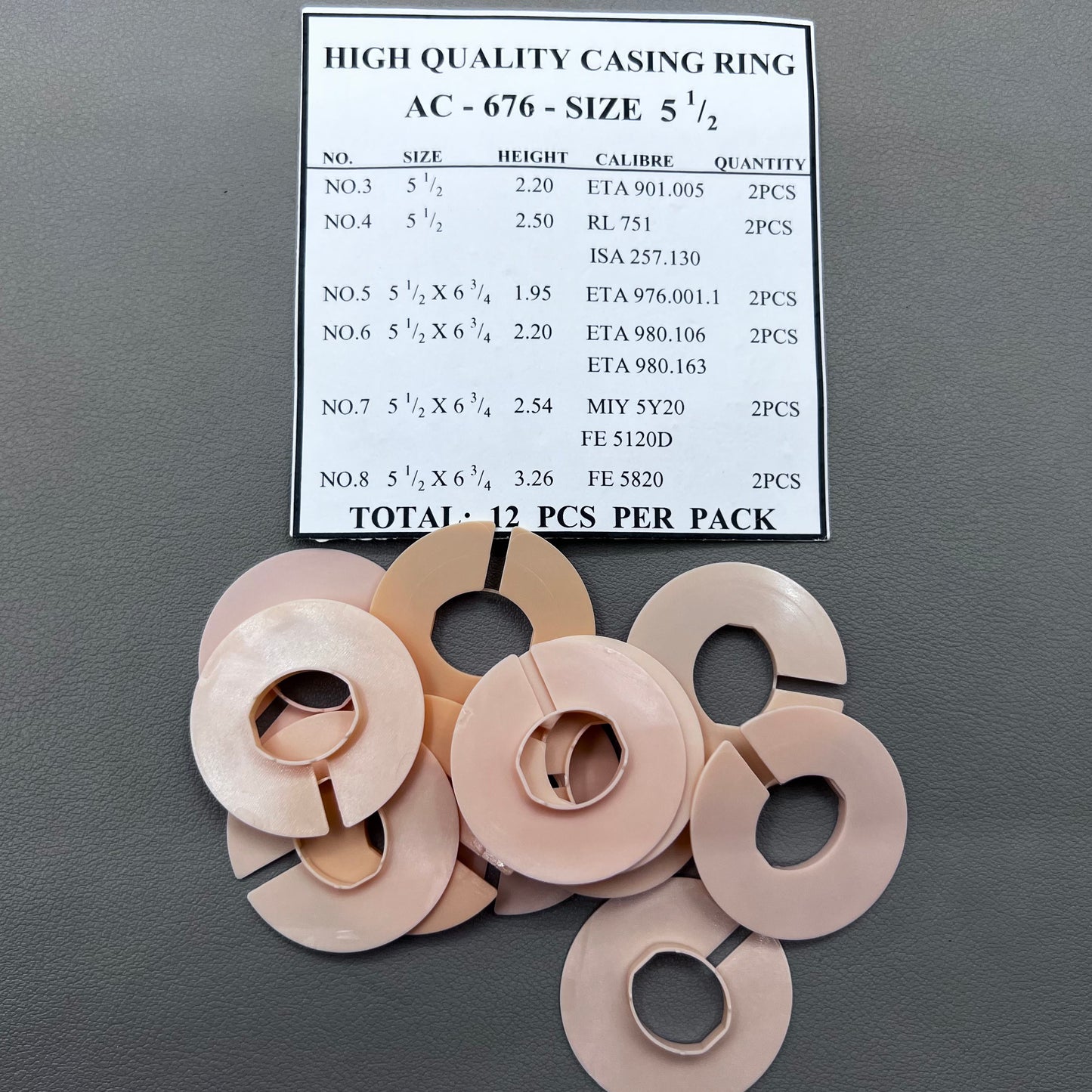 12 PIECES Movement Holder Spacer Ring for ETA901.005 257.130 976.001