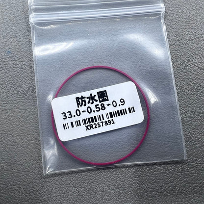 Set of 5 Teflon watch gasket O-rings 33mm for Tissot T063 T035 1853 T099 T028 T41 models, durable seal replacement.