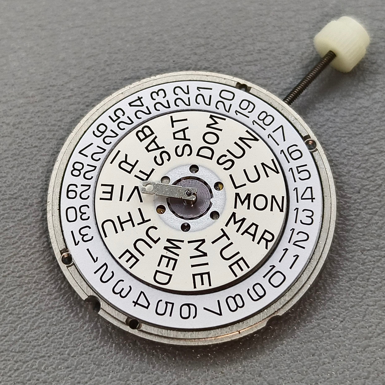 Swiss ETA 955.122 Quartz Movement Double Calendar 3 Hands Date@3
