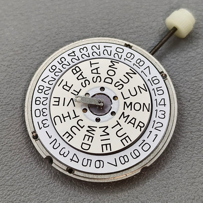 Swiss ETA 955.122 Quartz Movement Double Calendar 3 Hands Date@3