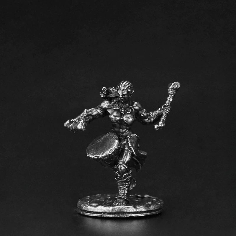 Orc War Drummer Copper Miniature Figurine White Bronze Tabletop Wargame 318-7