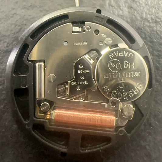 Swiss Made Ronda 517 quartz movement watch accessory with 3 hands and double calendar black disk
