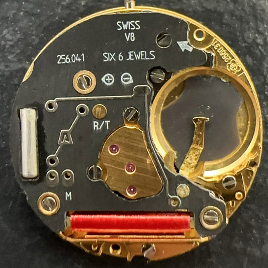 Swiss Made ETA256.041 Quartz Movement 2 Hands Black Disk Date At 6 Watch Part