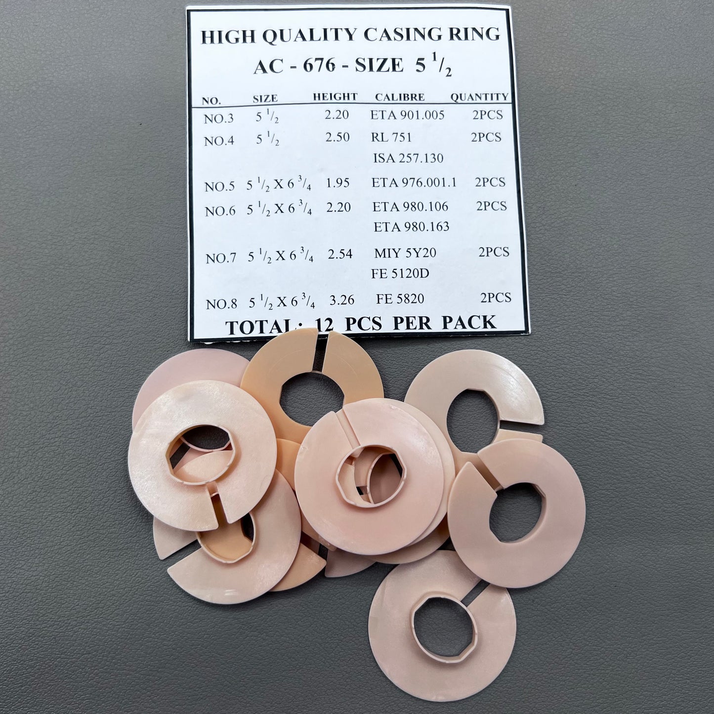 12 PIECES Movement Holder Spacer Ring for ETA901.005 257.130 976.001