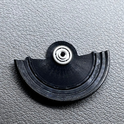 Black Sea Wave carved rotor for NH35 NH36 watch movement, enhancing automatic winding efficiency.