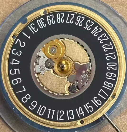 Swiss Made ETA955.112 Quartz Movement 3 Hands Black Disk Date At 6