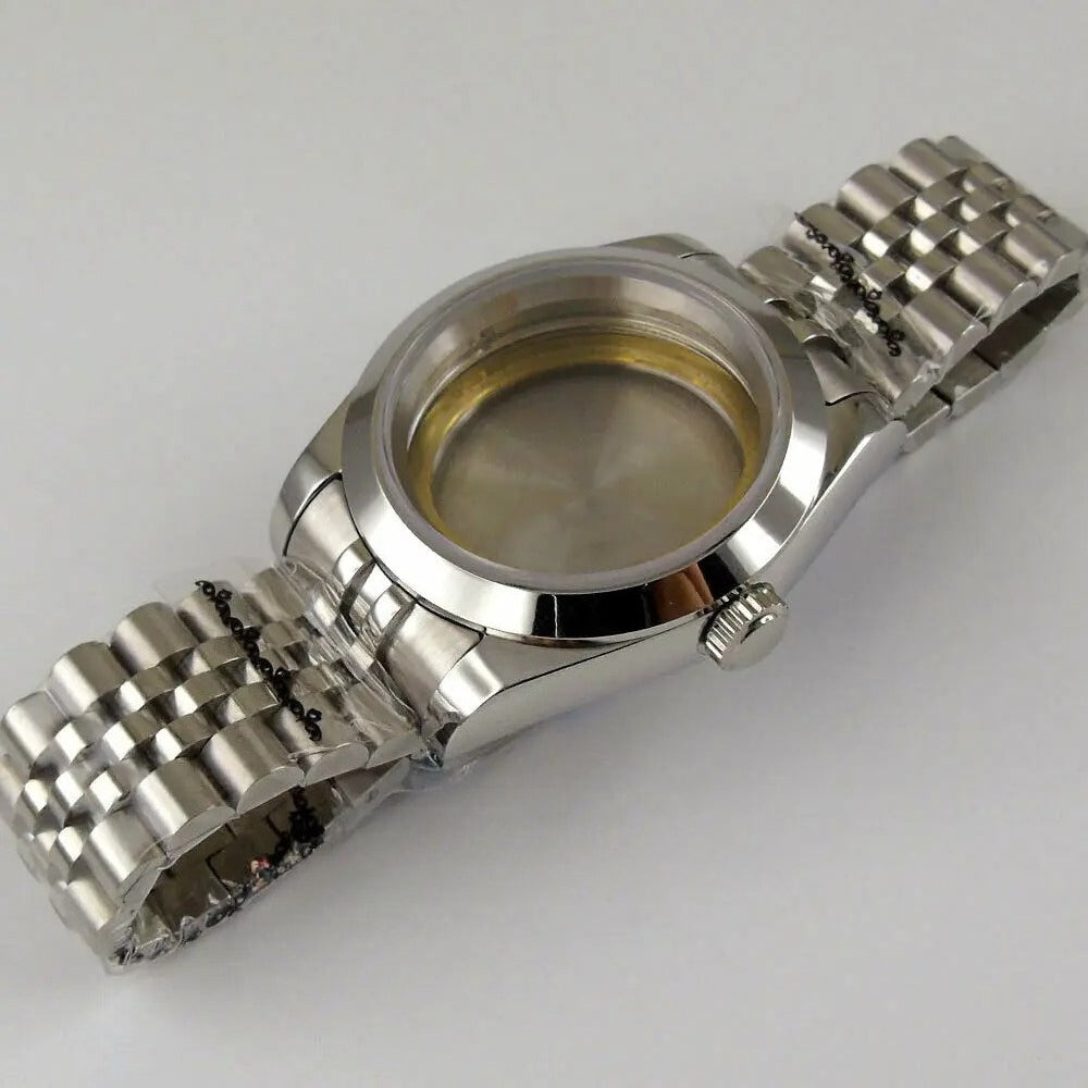 Polished 36/39MM 316L Steel Watch Case Fit ETA 2824 2836 8215 NH35 NH36 7S26