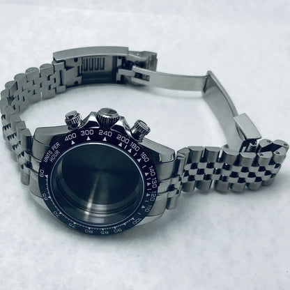 40mm Multicolor Watch Case Sapphire Glass Ceramic/Steel Bezel Fit VK63A