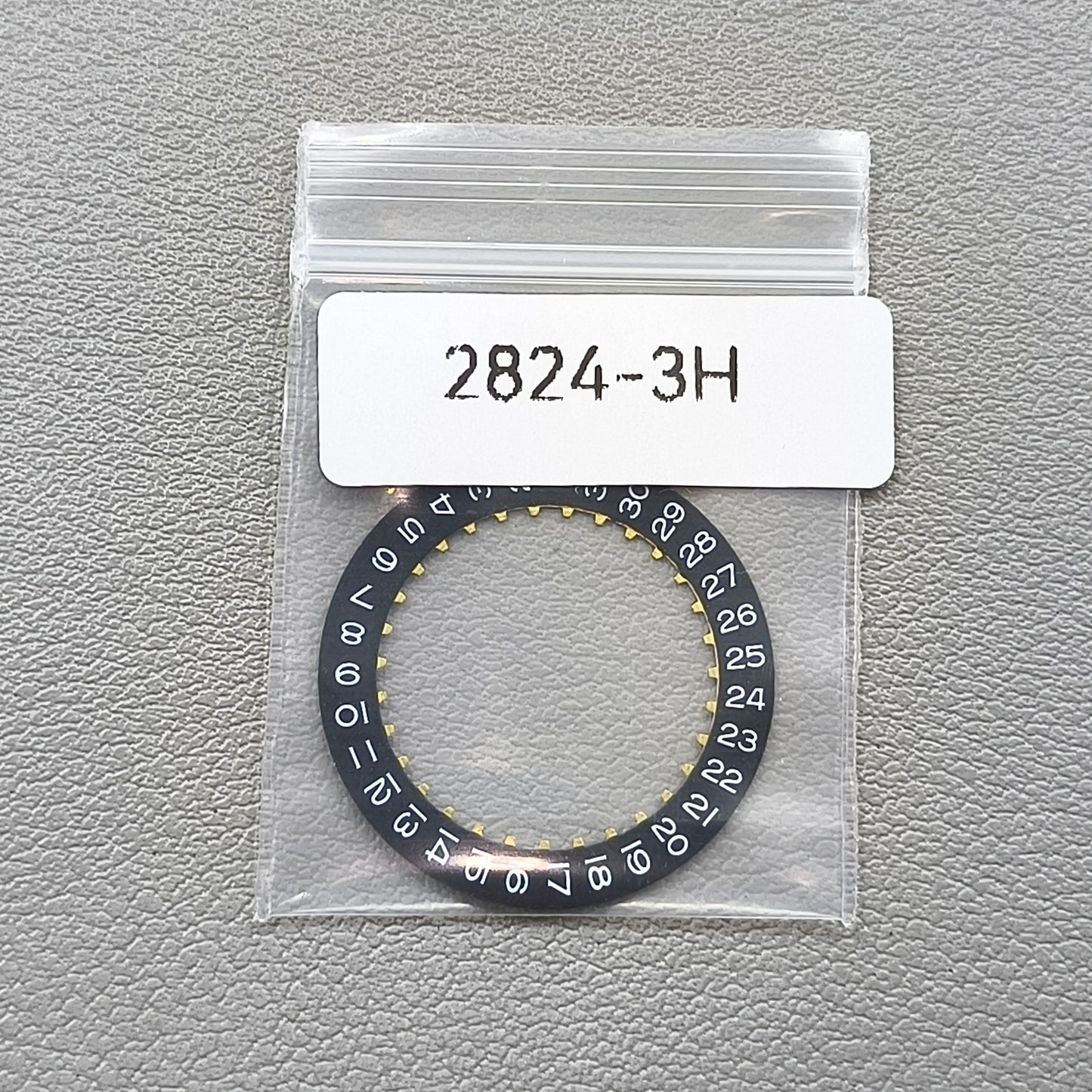 Black Date Wheel Overlay Generic for ETA 2824 Movement Date@3