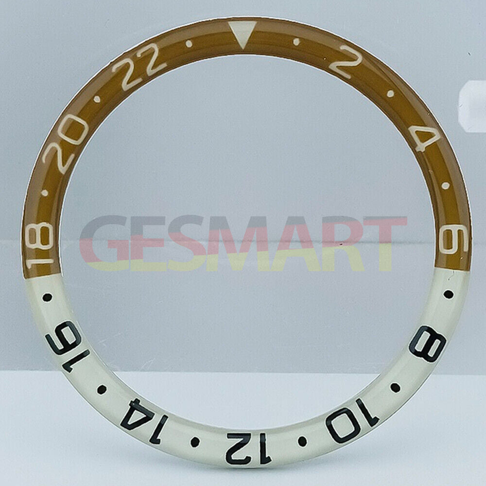 Dark blue and brown resin alloy bezel with blue lume for SKX007 and SKX011, durable watch accessory.