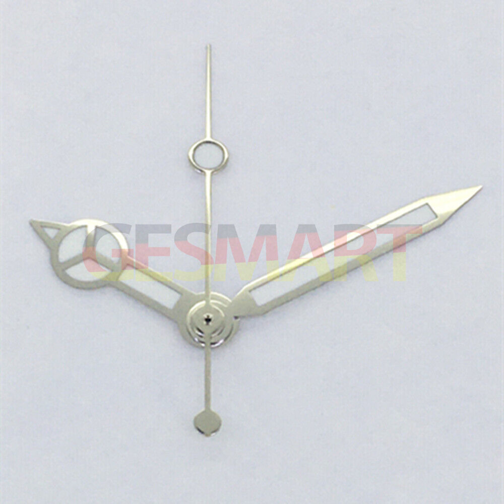 Classic silver trim green luminous watch hands designed for Asian 8215/2813/8205 movement, enhancing visibility and style.