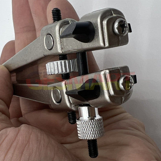 Watchmaker repair tool with adjustable wrench for opening screw back watch cases by Watchmaker Pro.