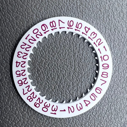 2 PIECES Red Character White Background Disk Date Wheel for NH35 NH36 Date@3