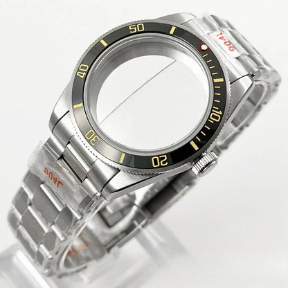 39MM Bezel Domed Sapphire Crystal Case for NH34 NH35 NH36 NH38 ETA 2824 PT5000