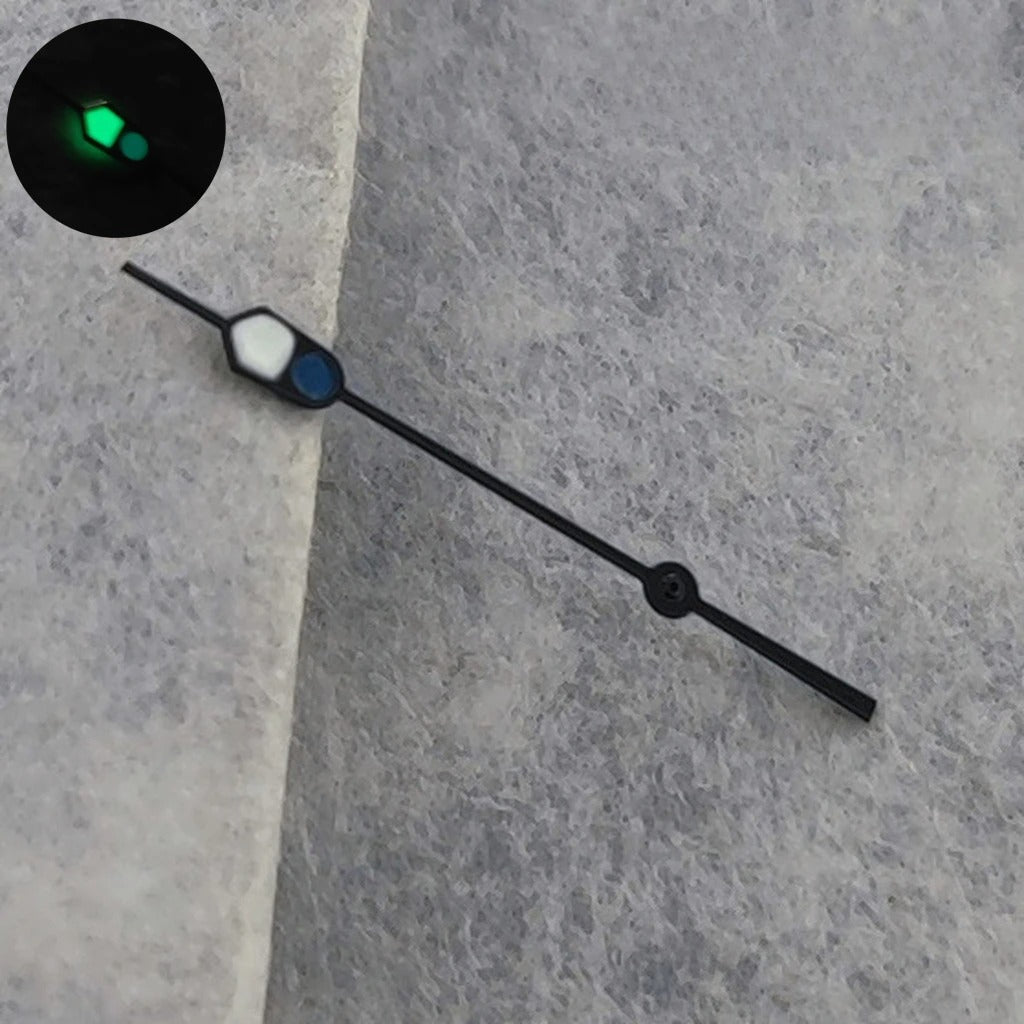Watch Hands Silver Black For NH35 NH36 7S26 7S36 4R35 4R36 C3 Green Luminous
