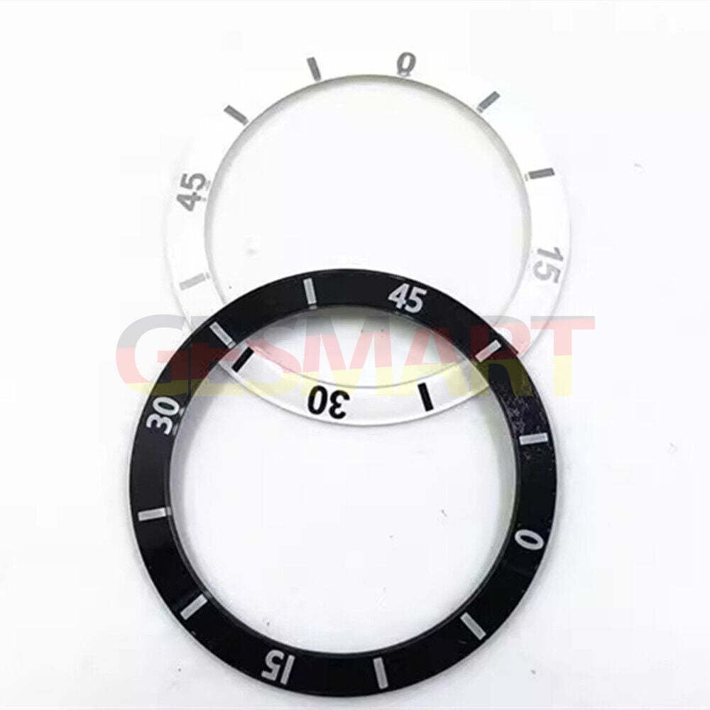 31/36mm black and white numeral ceramic bezel insert for men's and women's watches.