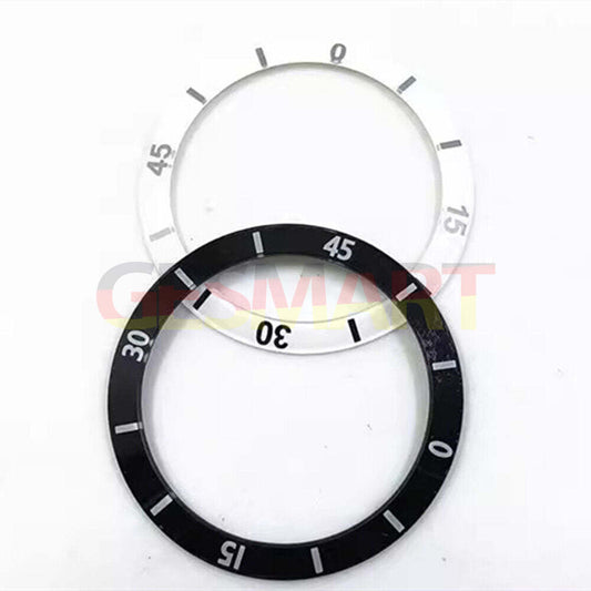 31/36mm black and white numeral ceramic bezel insert for men's and women's watches.