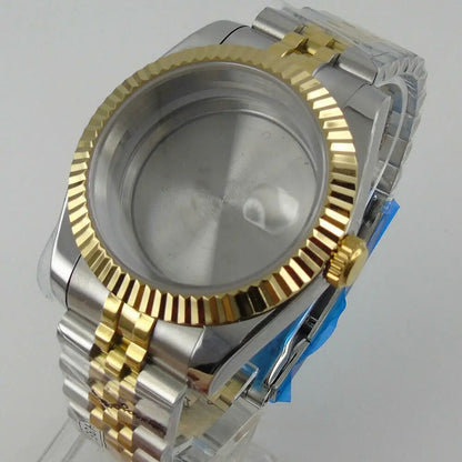 40mm Sapphire Glass two Tone Watch Case fit NH35 NH36 Miyota 8215 ETA 2824 2836