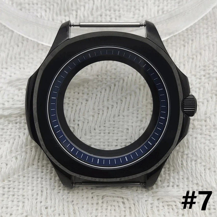 39MM 5ATM Stainless Steel Colorful Ring Sapphire Glass Cover for NH35 NH36 NH70