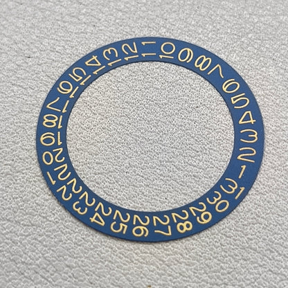 Yellow Font Denim Blue Background Flaxen Disk Date Wheel for Miyota NH35 NH36