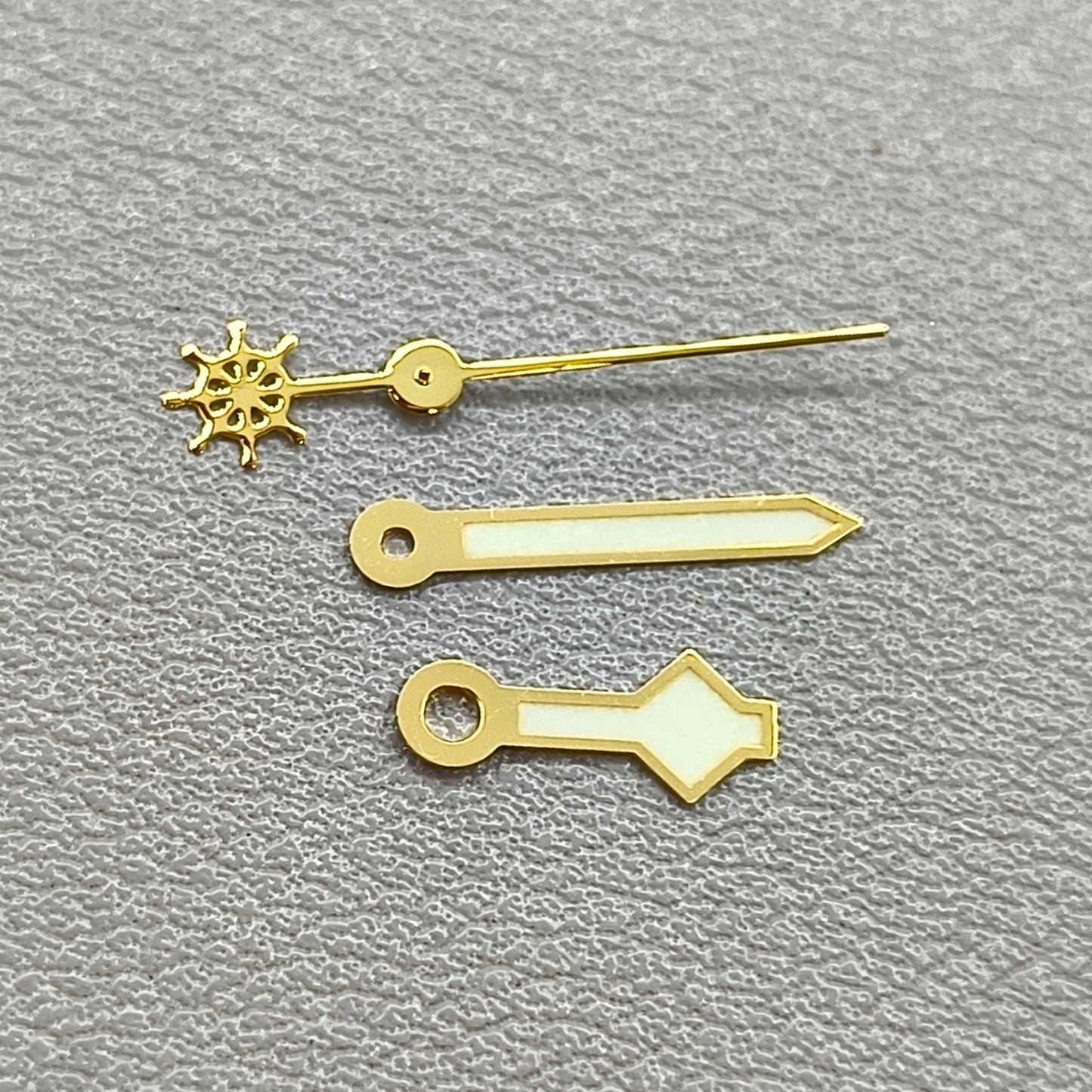 Green Luminous Golden Trim 3 Pins Watch Hands for NH36 NH35 7S26 Movement