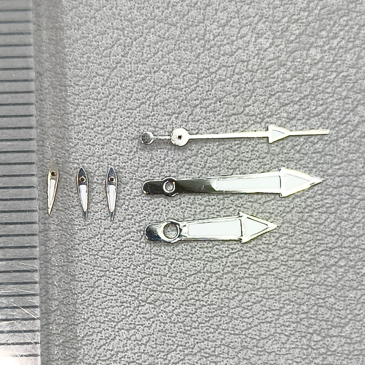 2 Sets Silver Trim Green Lume Watch Hands for Miyota OS10 OS20 OS22 OS60 OS80